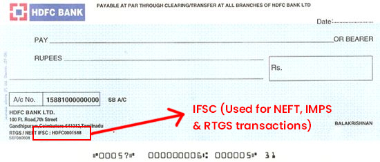 Sample Cheque